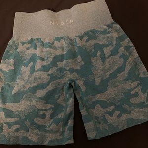 NVGTN shorts teal blue camo. Perfect condition size medium